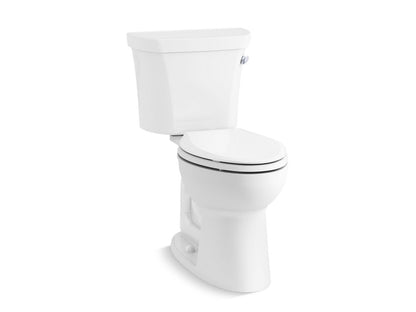KOHLER K-44298-RA Highline Two-piece Elongated Toilet, 1.0 GPF, White - 3/4 view of product