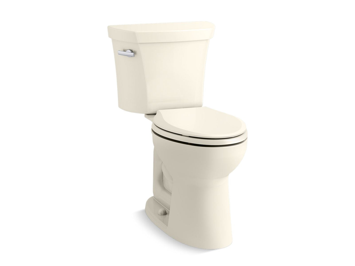 KOHLER K-44298 Highline Two-piece Elongated Toilet, 1.0 GPF, Biscuit - 3/4 view of product