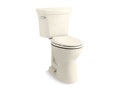 KOHLER K-44298 Highline Two-piece Elongated Toilet, 1.0 GPF, Biscuit - 3/4 view of product