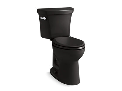 KOHLER K-44298 Highline Two-piece Elongated Toilet, 1.0 GPF, Black Black - 3/4 view of product