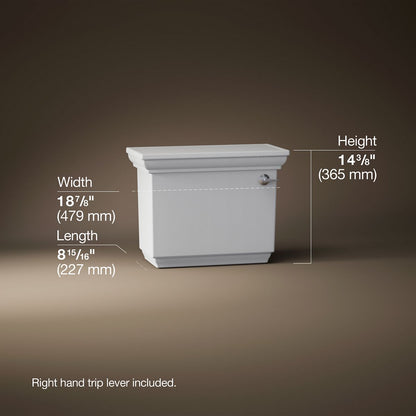 KOHLER K-4434-RA Memoirs Stately Toilet tank, 1.28 gpf