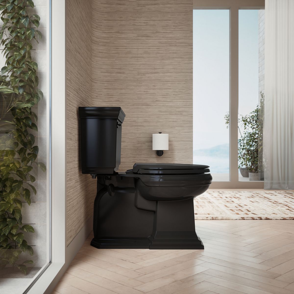 KOHLER K-4636-RL Cachet ReadyLatch Quiet-Close elongated toilet seat, black black - view 3