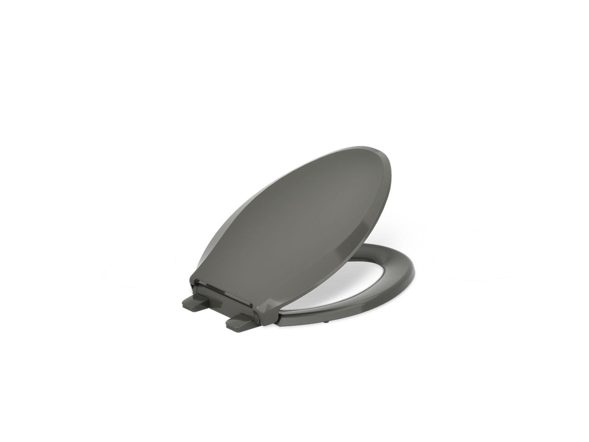 KOHLER K-4636-RL Cachet ReadyLatch Quiet-Close elongated toilet seat, thunder grey
