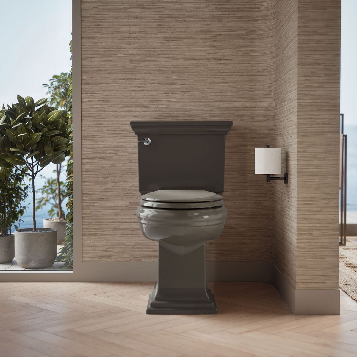 KOHLER K-4636-RL Cachet ReadyLatch Quiet-Close elongated toilet seat, thunder grey - view 3