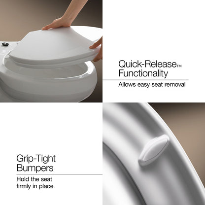 KOHLER K-4732-RL Transitions ReadyLatch Quiet-Close elongated toilet seat