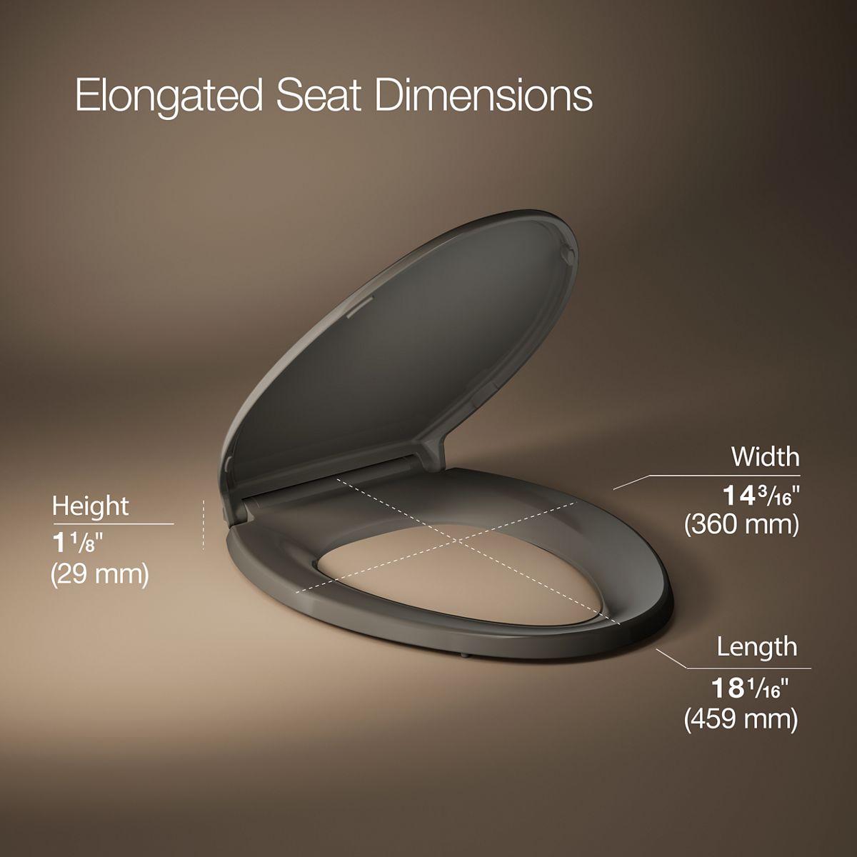 KOHLER K-4733-RL Glenbury ReadyLatch Quiet-Close elongated toilet seat