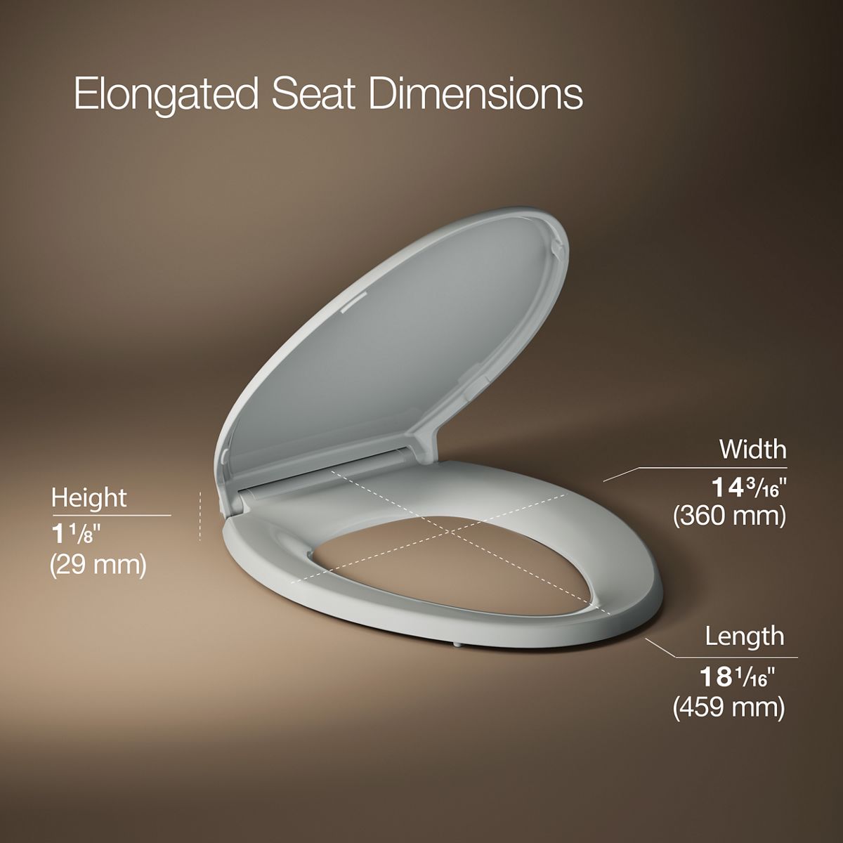 KOHLER K-4733-RL Glenbury ReadyLatch Quiet-Close elongated toilet seat