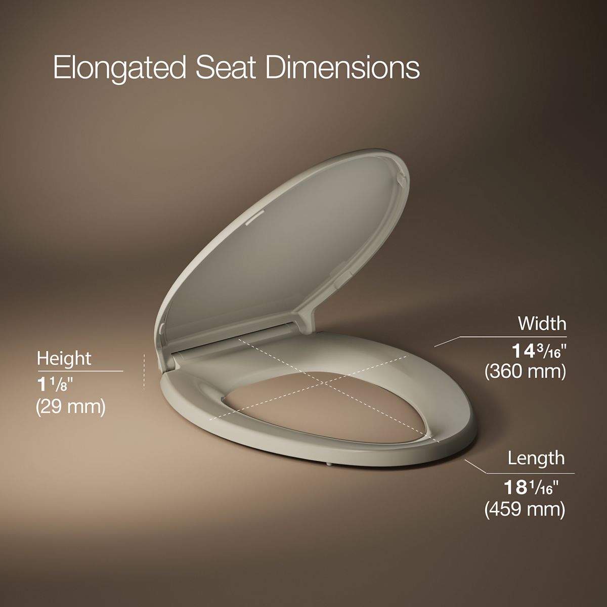 KOHLER K-4733-RL Glenbury ReadyLatch Quiet-Close elongated toilet seat
