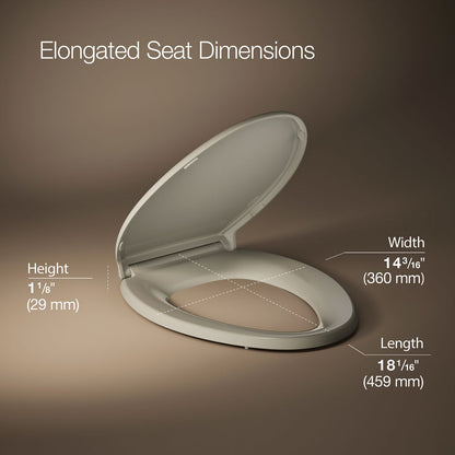 KOHLER K-4733-RL Glenbury ReadyLatch Quiet-Close elongated toilet seat