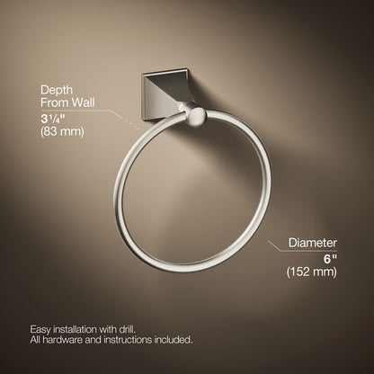 KOHLER K-487 Memoirs Stately Towel ring