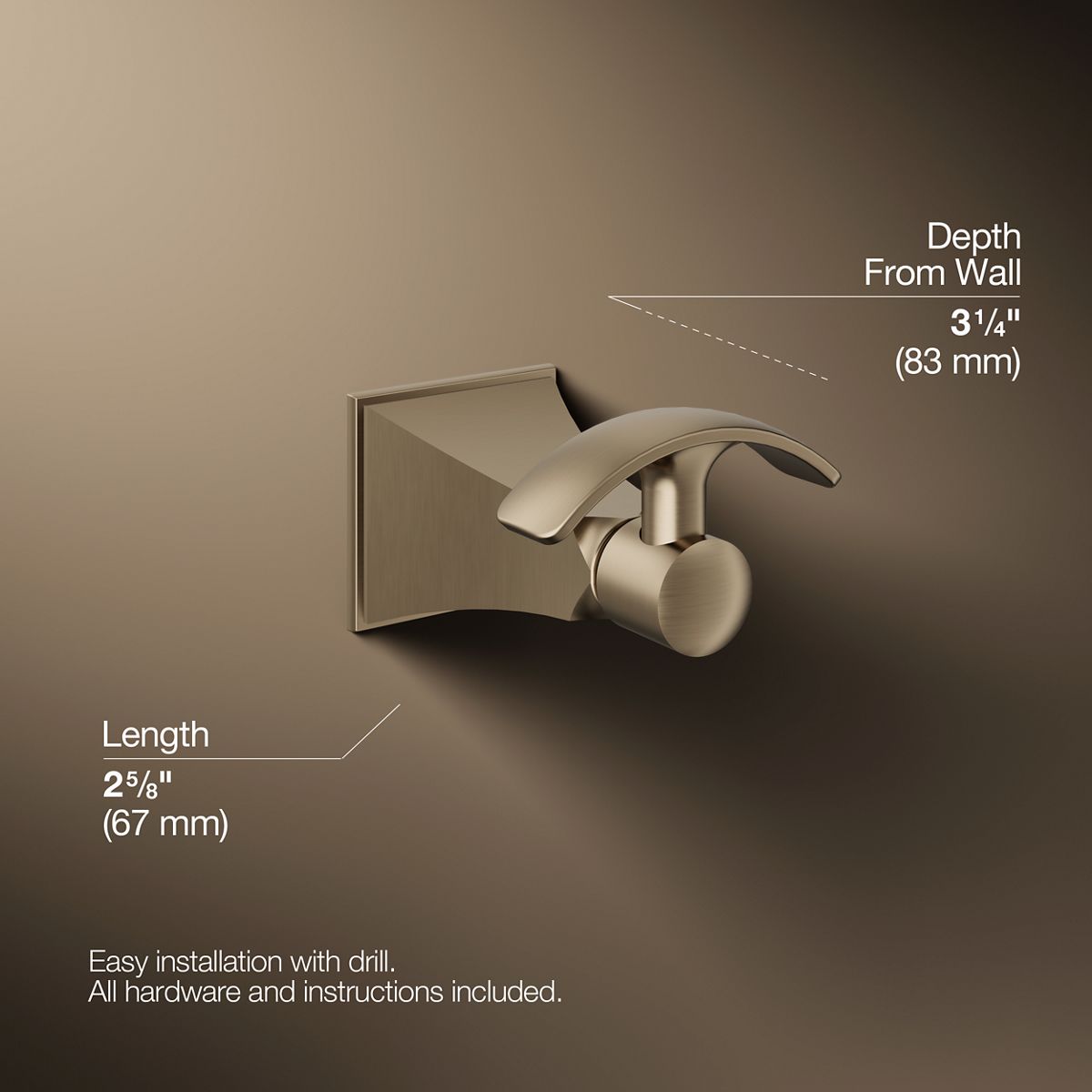 KOHLER K-492 Memoirs Stately Robe hook