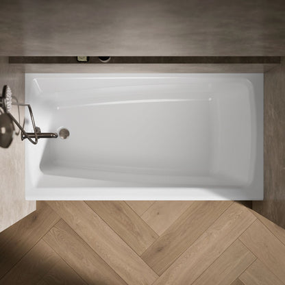 KOHLER K-505 Mendota 60" x 32" alcove bath, left drain
