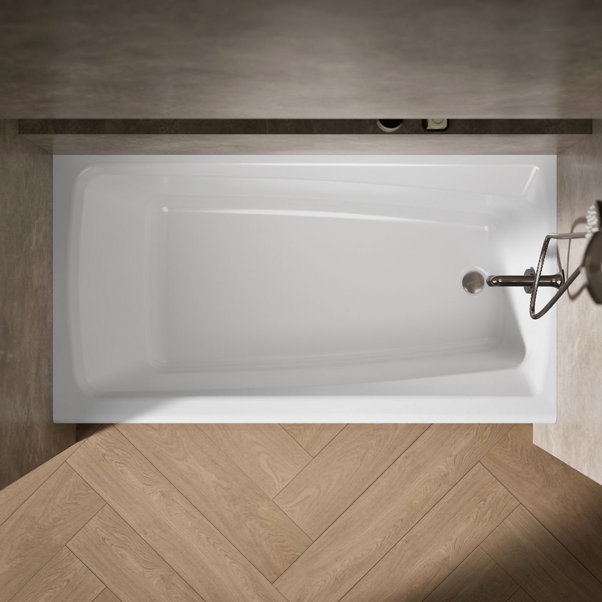 KOHLER K-506 Mendota 60" x 32" alcove bath, right drain