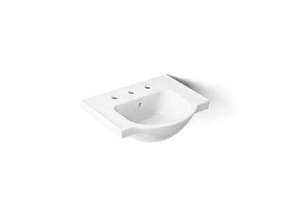 KOHLER K-5247-8 Veer 21" square pedestal bathroom sink