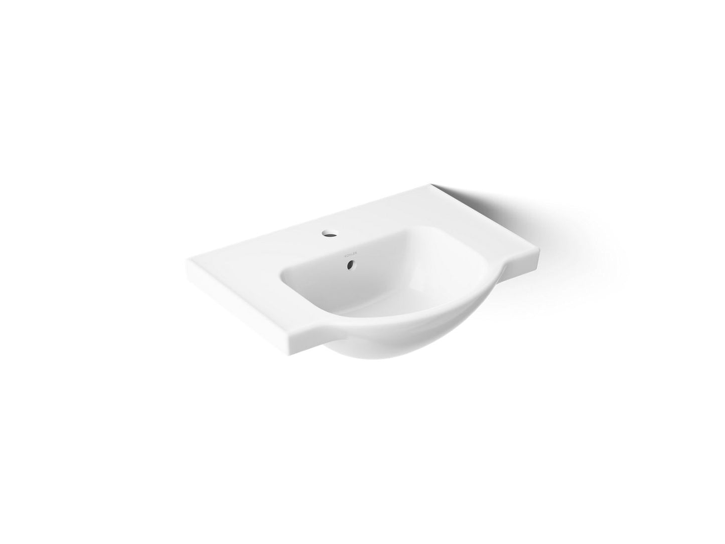 KOHLER K-5248-1 Veer 24" square pedestal bathroom sink