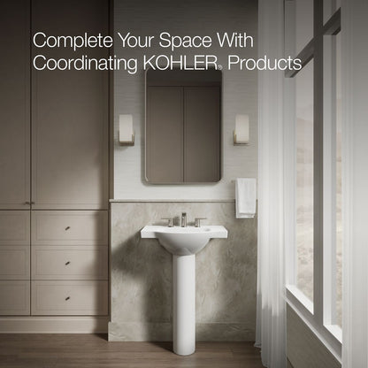 KOHLER K-5248-8 Veer 24" square pedestal bathroom sink