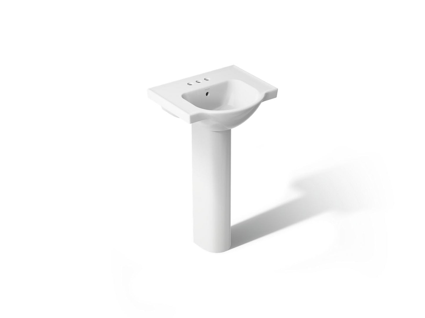 KOHLER 5265-4 Veer 21" pedestal bathroom sink with 4" centerset faucet holes