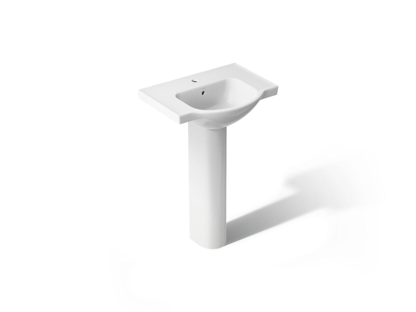KOHLER 5266-1 Veer 24" pedestal bathroom sink with single faucet hole