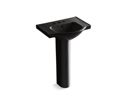 KOHLER 5266-4 Veer 24" pedestal bathroom sink with 4" centerset faucet holes