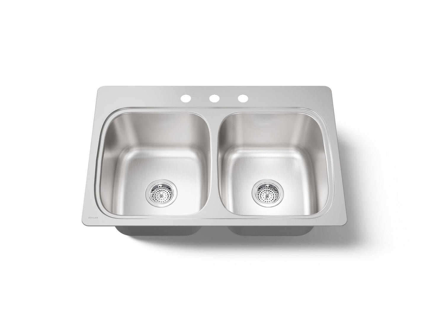 KOHLER K-5267-3 Verse 33" top-mount double-bowl kitchen sink