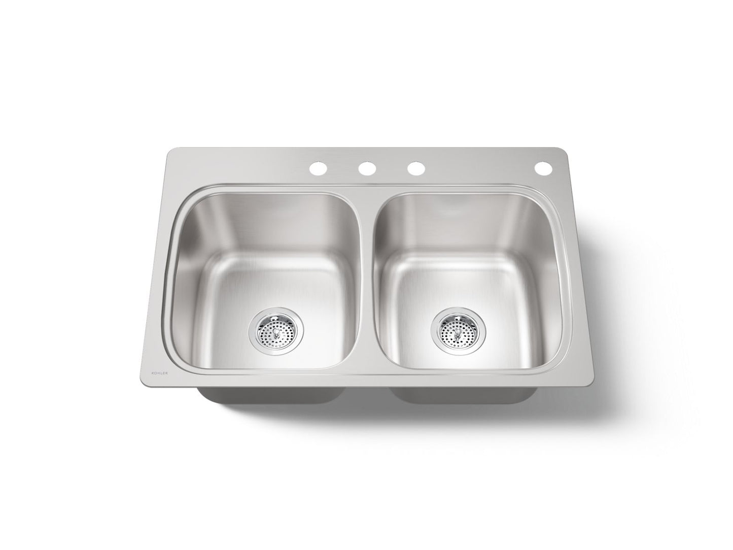 KOHLER K-5267-4 Verse 33" top-mount double-bowl kitchen sink