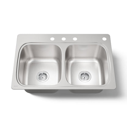 KOHLER K-5267-4 Verse 33" top-mount double-bowl kitchen sink