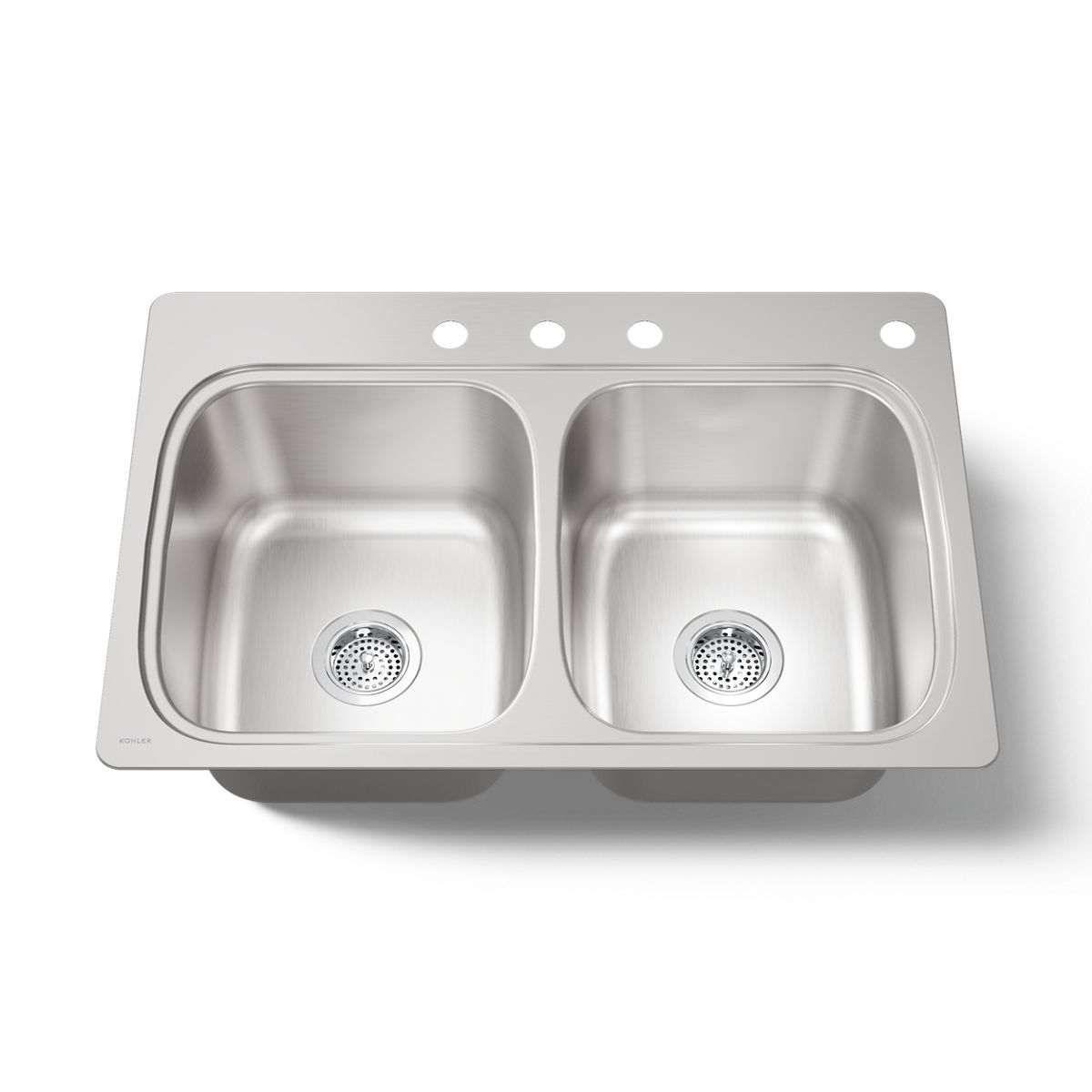 KOHLER K-5267-4 Verse 33" top-mount double-bowl kitchen sink