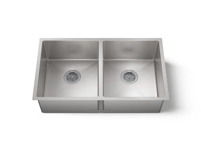 KOHLER K-5281 Strive 32" undermount double-bowl kitchen sink with accessories