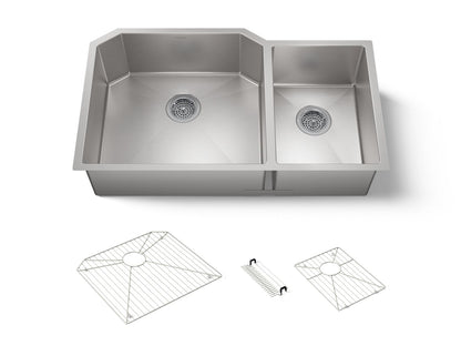 KOHLER K-5282 Strive 35-1/2" undermount double-bowl kitchen sink