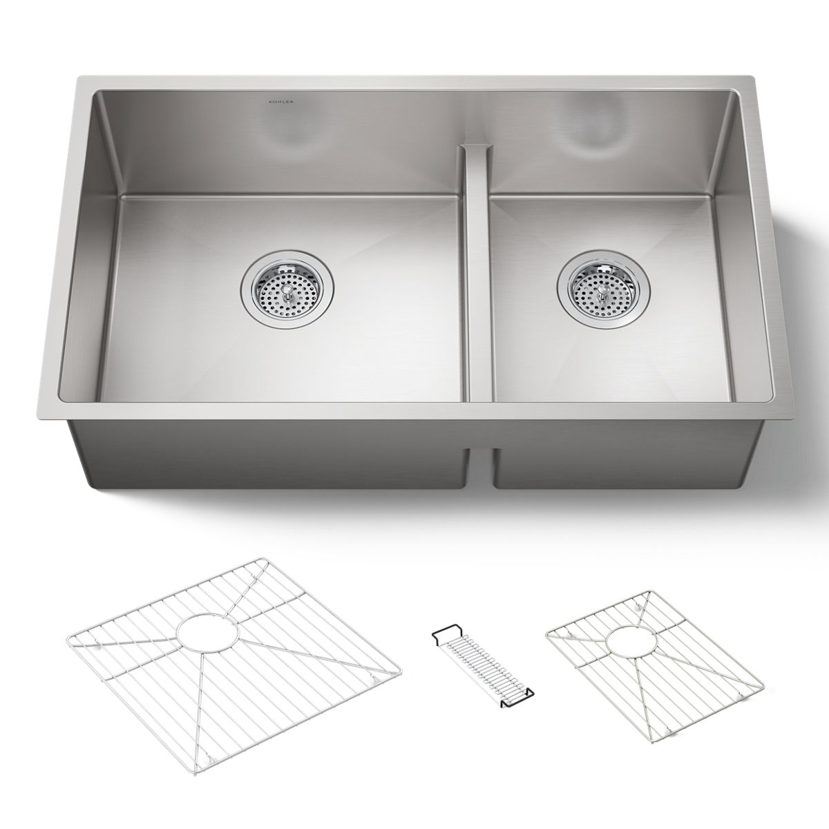 KOHLER K-5284 Strive Smart Divide 32" undermount double-bowl kitchen sink