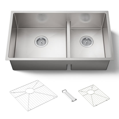 KOHLER K-5284 Strive Smart Divide 32" undermount double-bowl kitchen sink