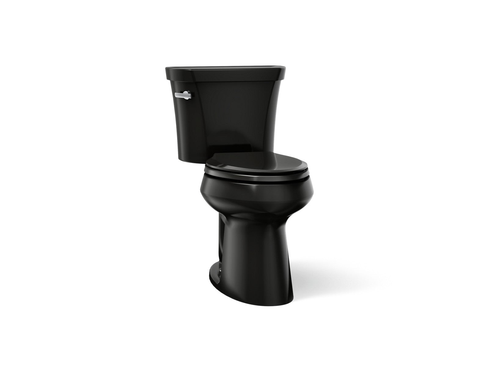 KOHLER K-5298 Highline ComForteeight Two-piece elongated 1.0 gpf chair height toilet, black