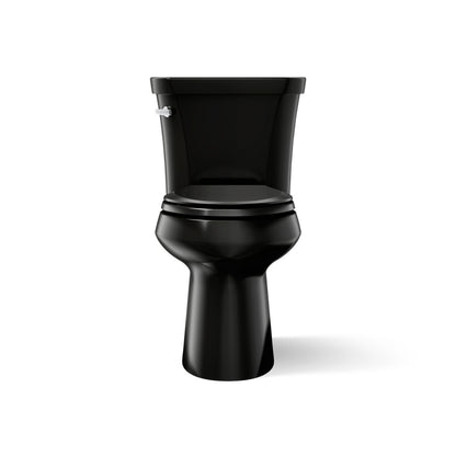 KOHLER K-5298 Highline ComForteeight Two-piece elongated 1.0 gpf chair height toilet, black - view 2