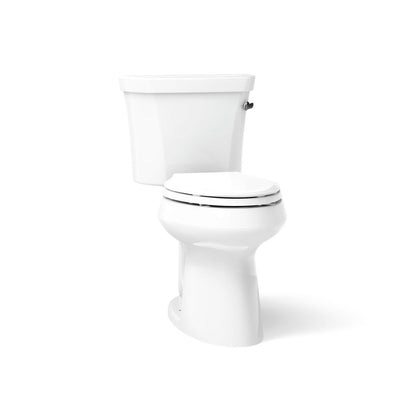 KOHLER K-5298-RA Highline ComForteeight Two-piece elongated 1.0 gpf chair height toilet with right-hand trip lever