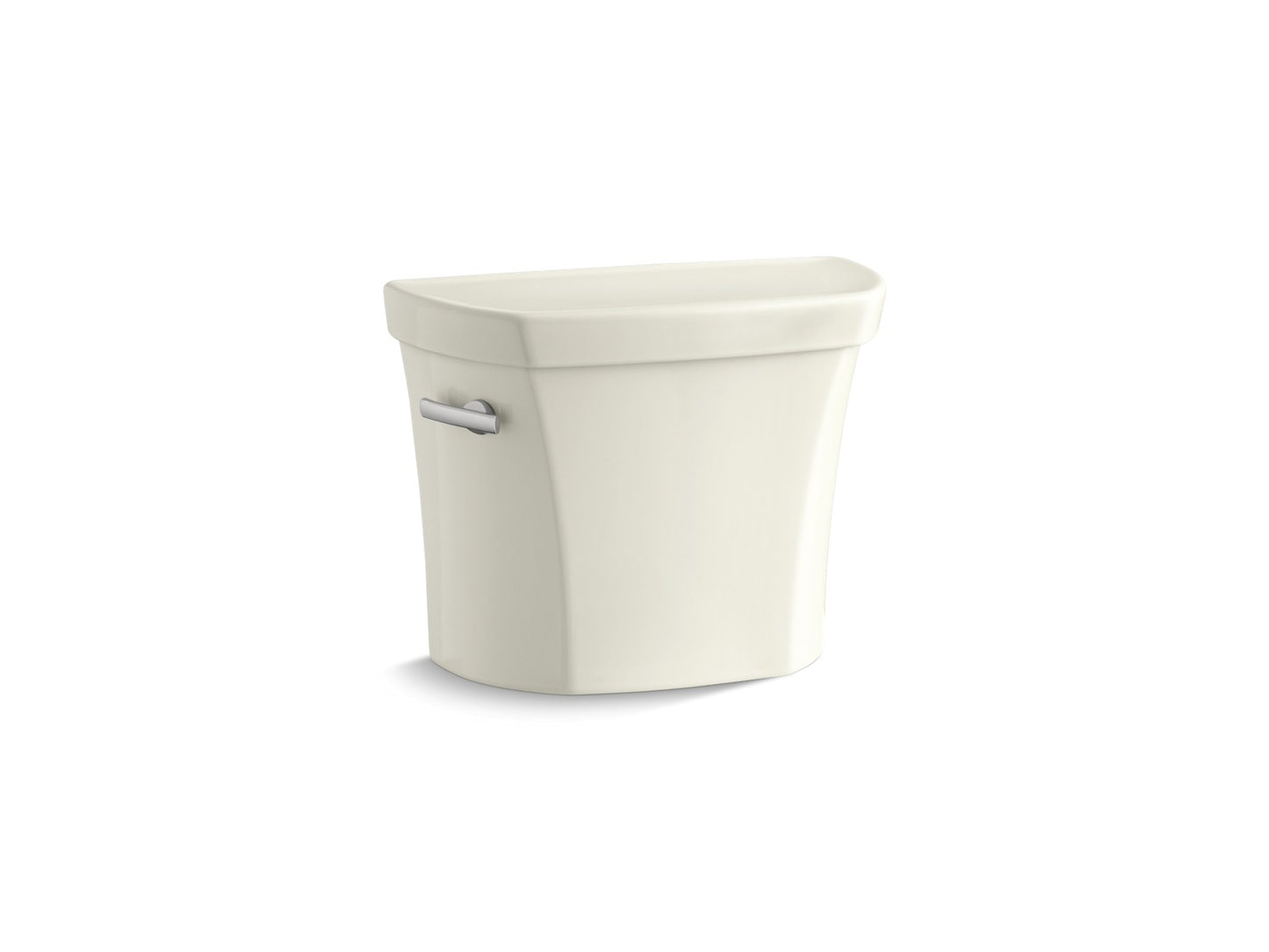 KOHLER K-5308-T Wellworth 1.0 gpf toilet tank with tank cover locks, biscuit