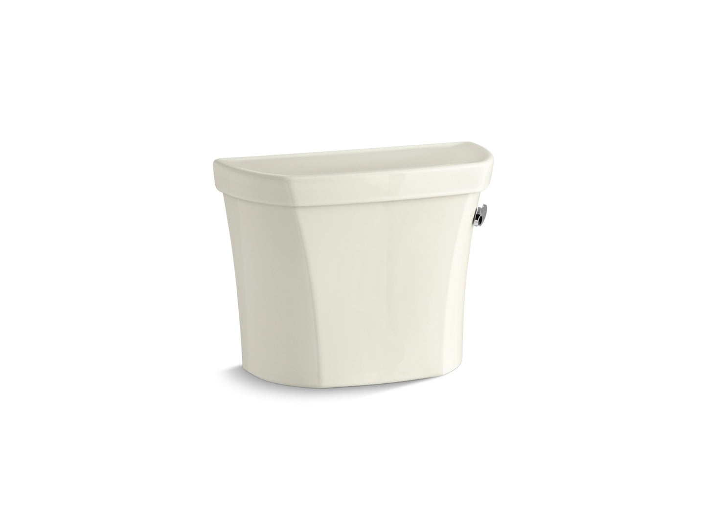 KOHLER K-5308-TR Wellworth 1.0 gpf toilet tank with right-hand trip lever and tank cover locks, biscuit