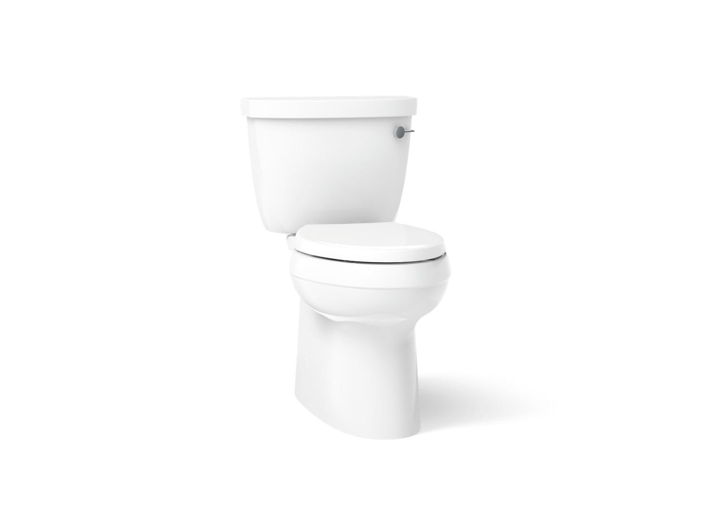 KOHLER 5310-RA Cimarron Two-piece elongated 1.28 gpf chair height toilet with right-hand trip lever