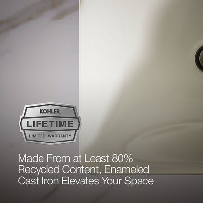 KOHLER K-5400 Iron Plains 18-1/2" rectangular drop-in/undermount bathroom sink