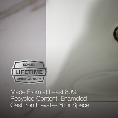 KOHLER K-5400 Iron Plains 18-1/2" rectangular drop-in/undermount bathroom sink