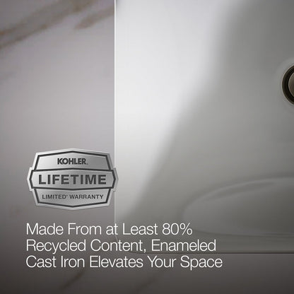 KOHLER K-5400 Iron Plains 18-1/2" rectangular drop-in/undermount bathroom sink