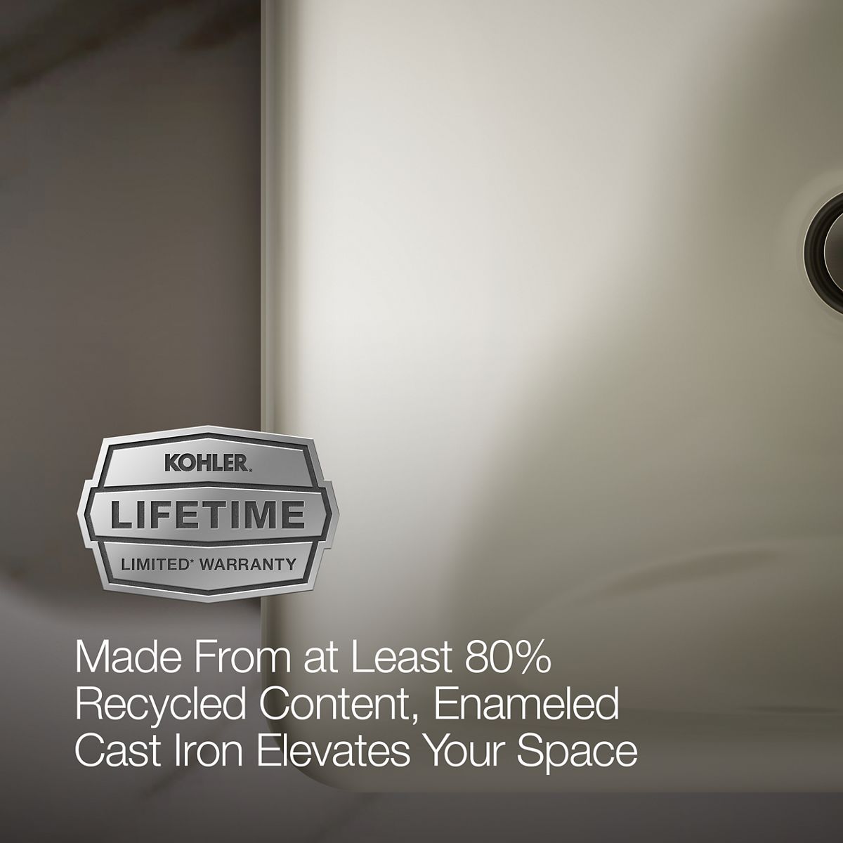 KOHLER K-5400-P5 Iron Plains 18-1/2" rectangular vessel bathroom sink