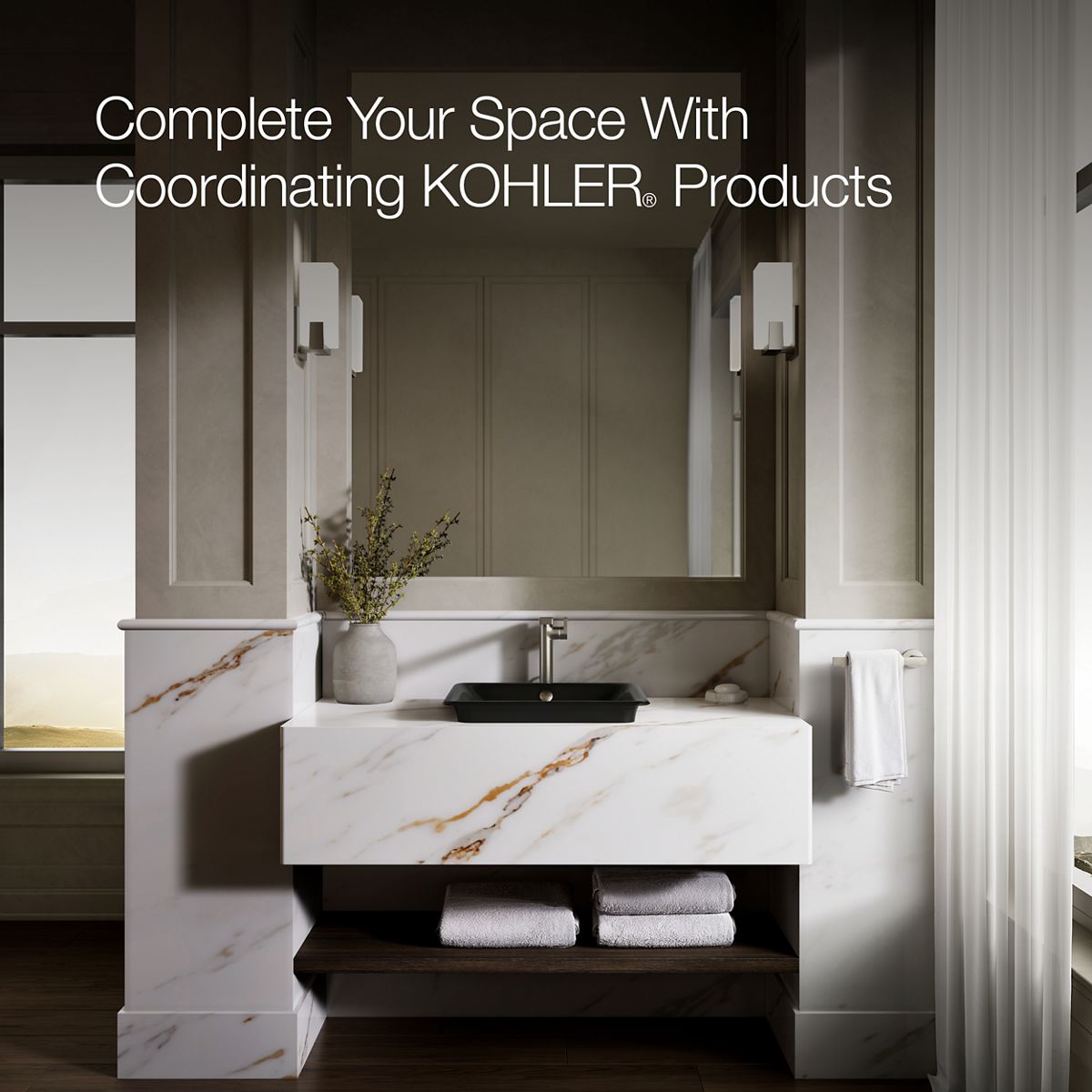 KOHLER K-5400-P5 Iron Plains 18-1/2" rectangular vessel bathroom sink