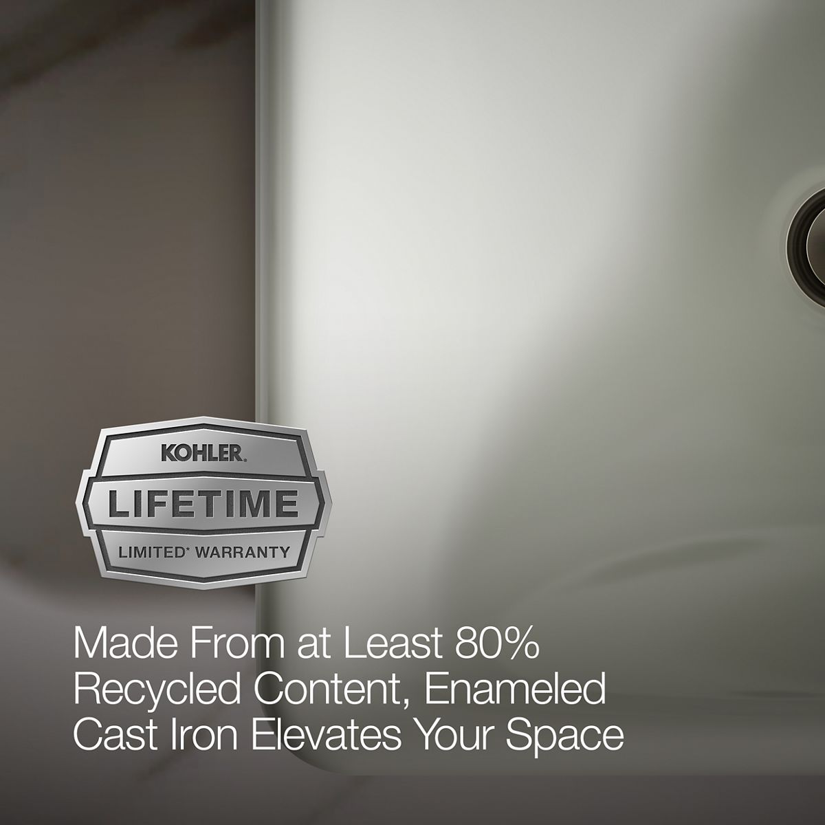 KOHLER K-5400-P5 Iron Plains 18-1/2" rectangular vessel bathroom sink