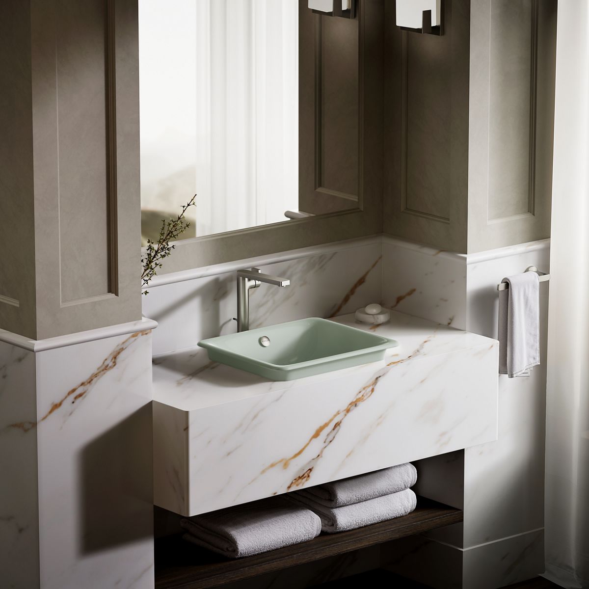 KOHLER K-5400-PAG Iron Plains 18-1/2" rectangular vessel bathroom sink