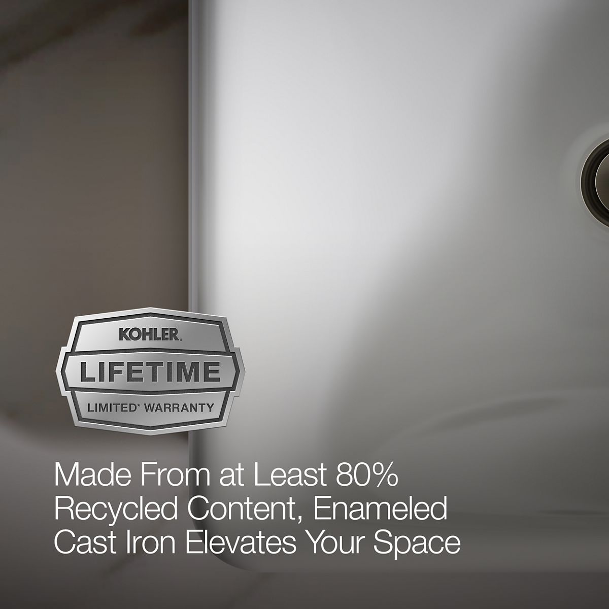 KOHLER K-5400-W Iron Plains 18-1/2" rectangular vessel bathroom sink
