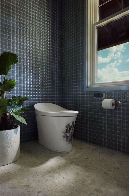 KOHLER Landshapes™ by Daniel Arsham One-piece elongated smart toilet, dual-flush