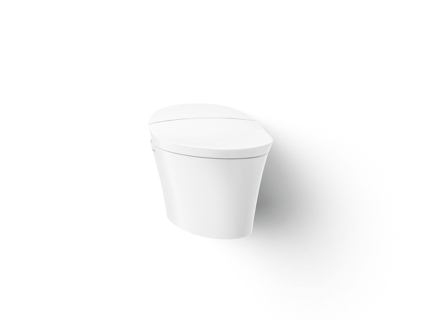 KOHLER K-5402 Veil Intelligent compact elongated dual-flush wall hung toilet in White