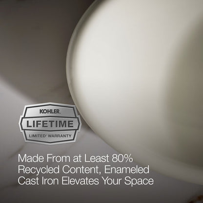 KOHLER K-5403-B Iron Plains 20-3/4" oval vessel bathroom sink