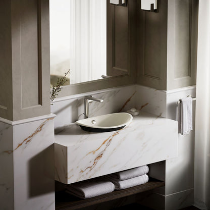 KOHLER K-5403-P5 Iron Plains 20-3/4" oval vessel bathroom sink
