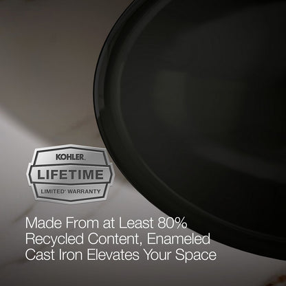 KOHLER K-5403-P5 Iron Plains 20-3/4" oval vessel bathroom sink